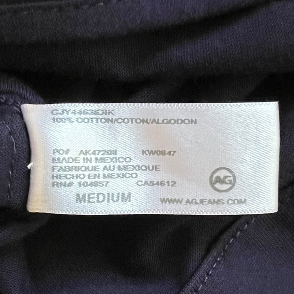 AG Adriano Goldschmied Kahlen Belted Jacket In Indigo Ink Size Medium EUC - Picture 10 of 11